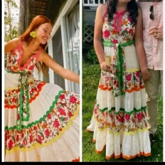 Farm Rio Toucan Gardens Maxidress - Picture 1 of 8